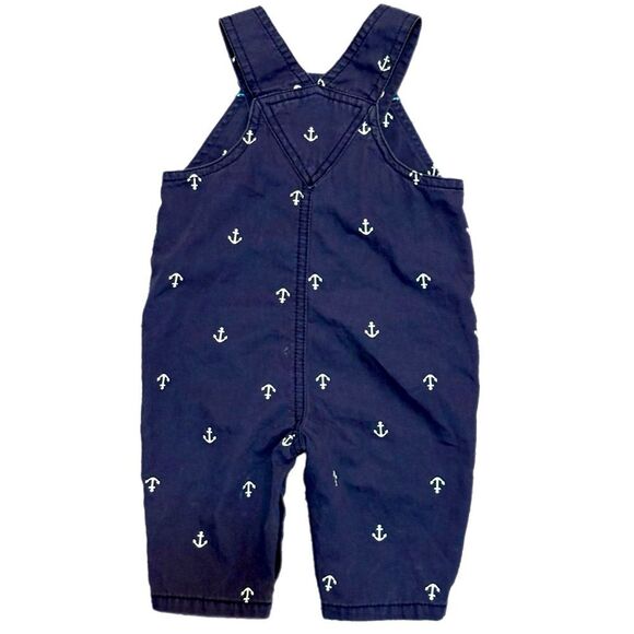 Carter’s Nautical Navy Blue Baby Overalls 3 Months Snap closure. - Picture 2 of 9